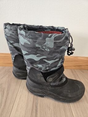 KAMIK Kids Camo Winter Boots - Black & Gray